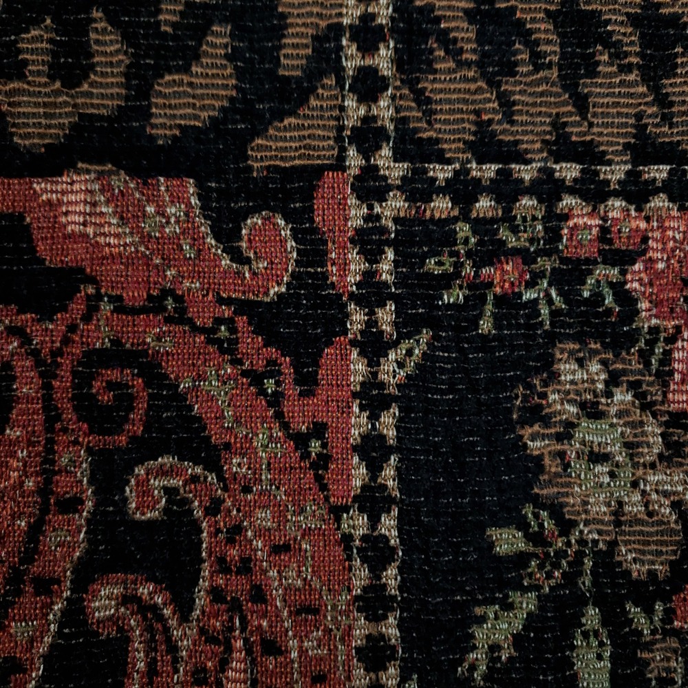 Studio Works Tapestry Patchwork Jacket Paisley Leopard Houndstooth Brown L 90s - Picture 7 of 16